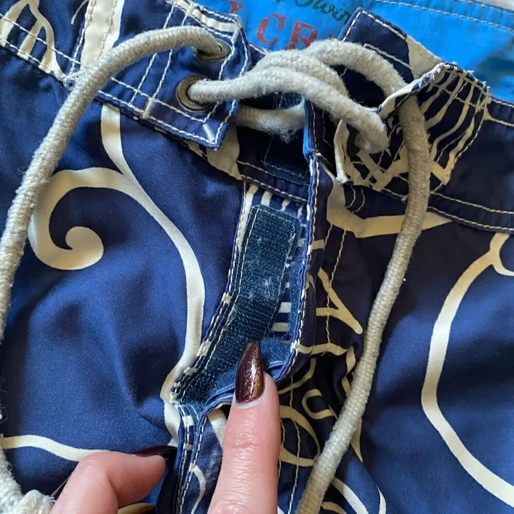 J. Crew‎ Board Shorts Swim Trunks Mens Size 34 Blue Floral